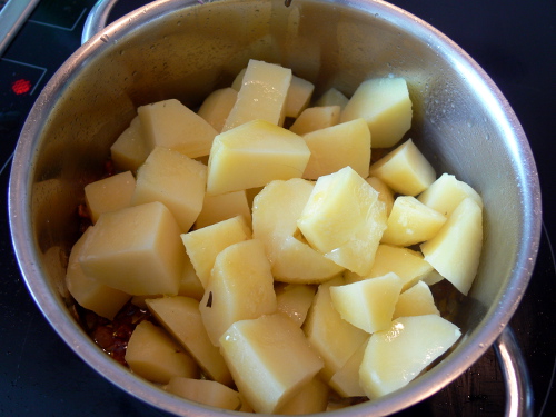 Gegarte Kartoffeln dazu