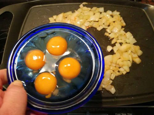 4 Eier vorbereitet