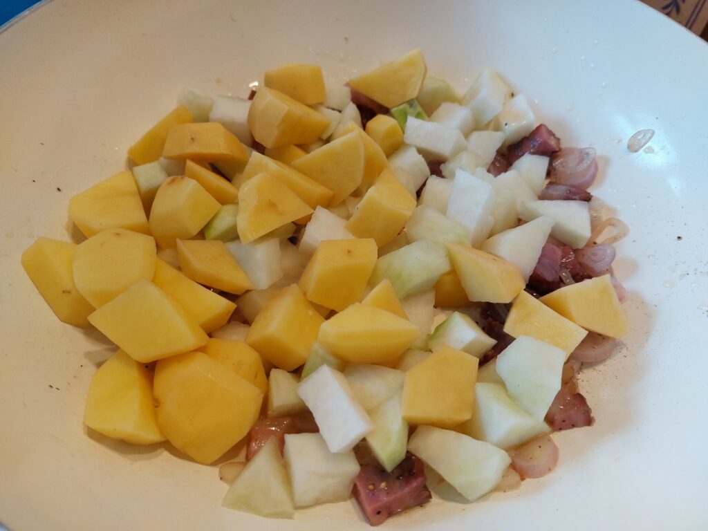 Speck, Kartoffeln, Kohlrabi