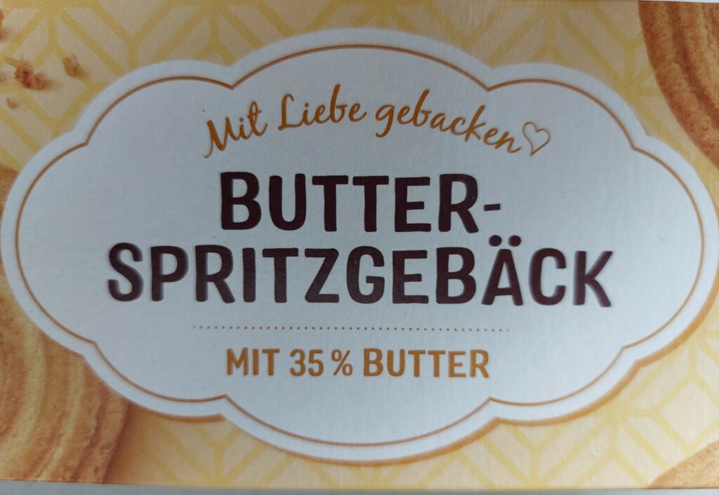 Etikett Butterspritzgebäck