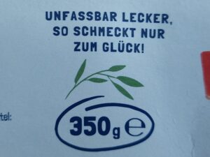 "Unfassbar lecker" vom Etikett Bauer "Zum Glück" pflanzliche Joghurtalternative