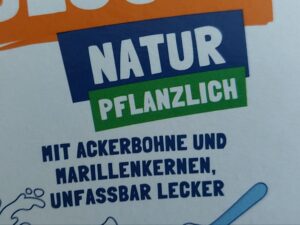 "Unfassbar lecker" vom Etikett Bauer "Zum Glück" pflanzliche Joghurtalternative