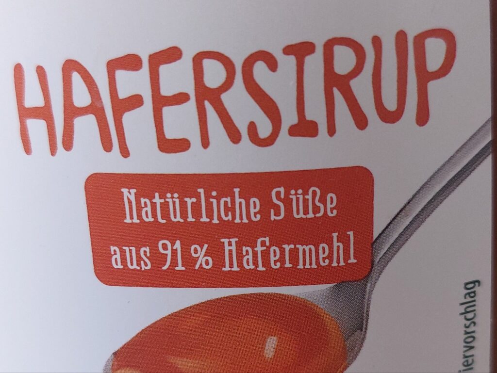Etikettdetail Hafersirup