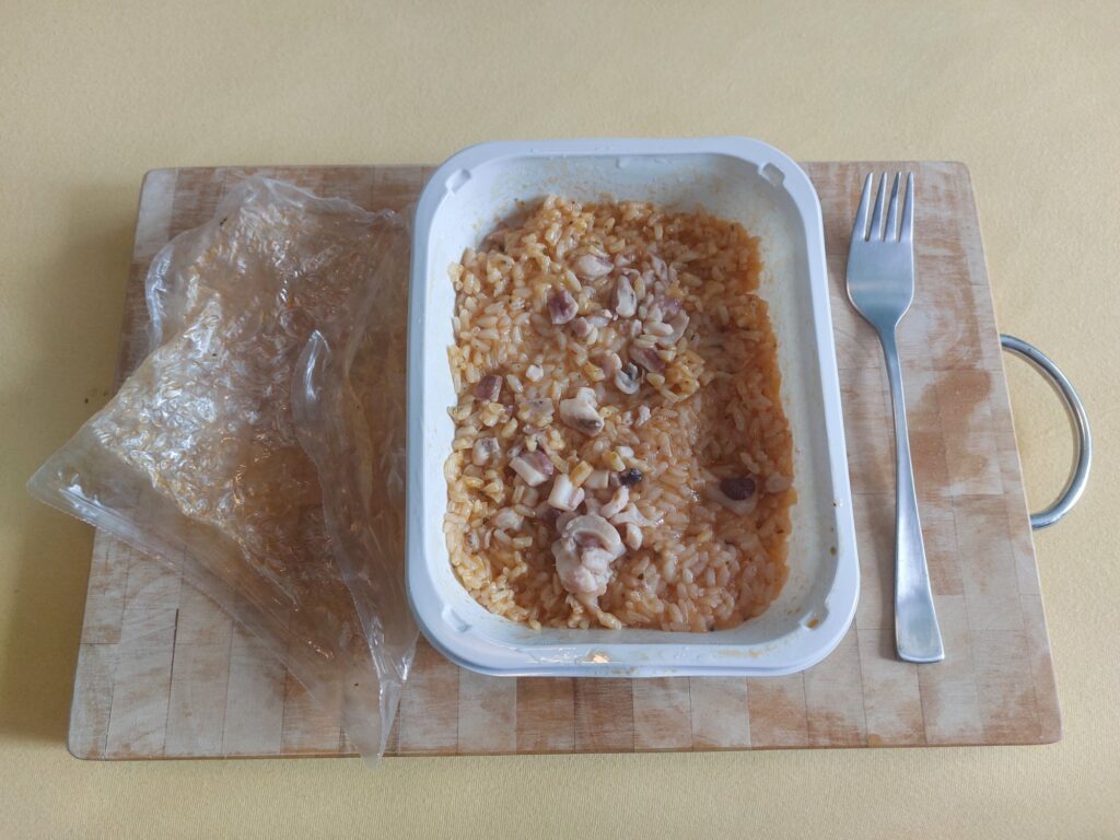 Risottoreis mit etwas Tintenfisch