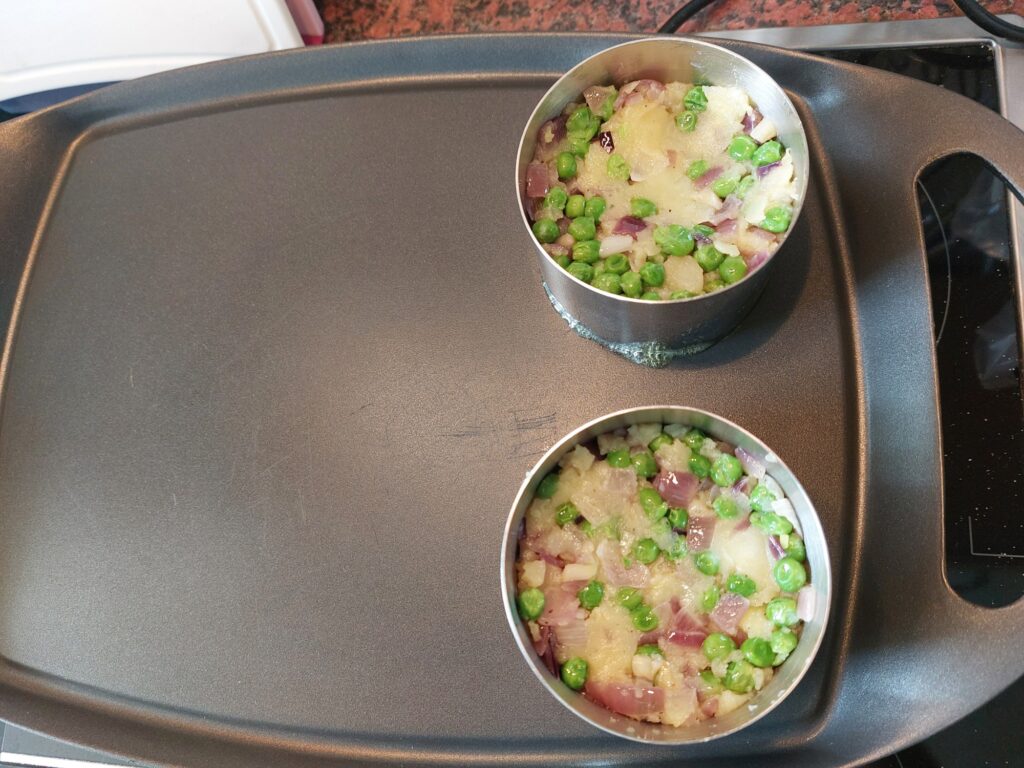Erbsen-Kartoffel-Ding in der Mache