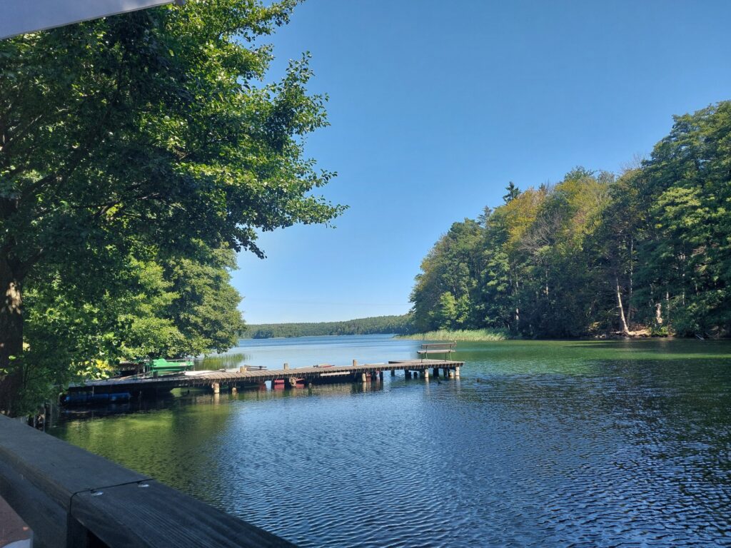 Ausblick beim Mittag über den Krüseliner See