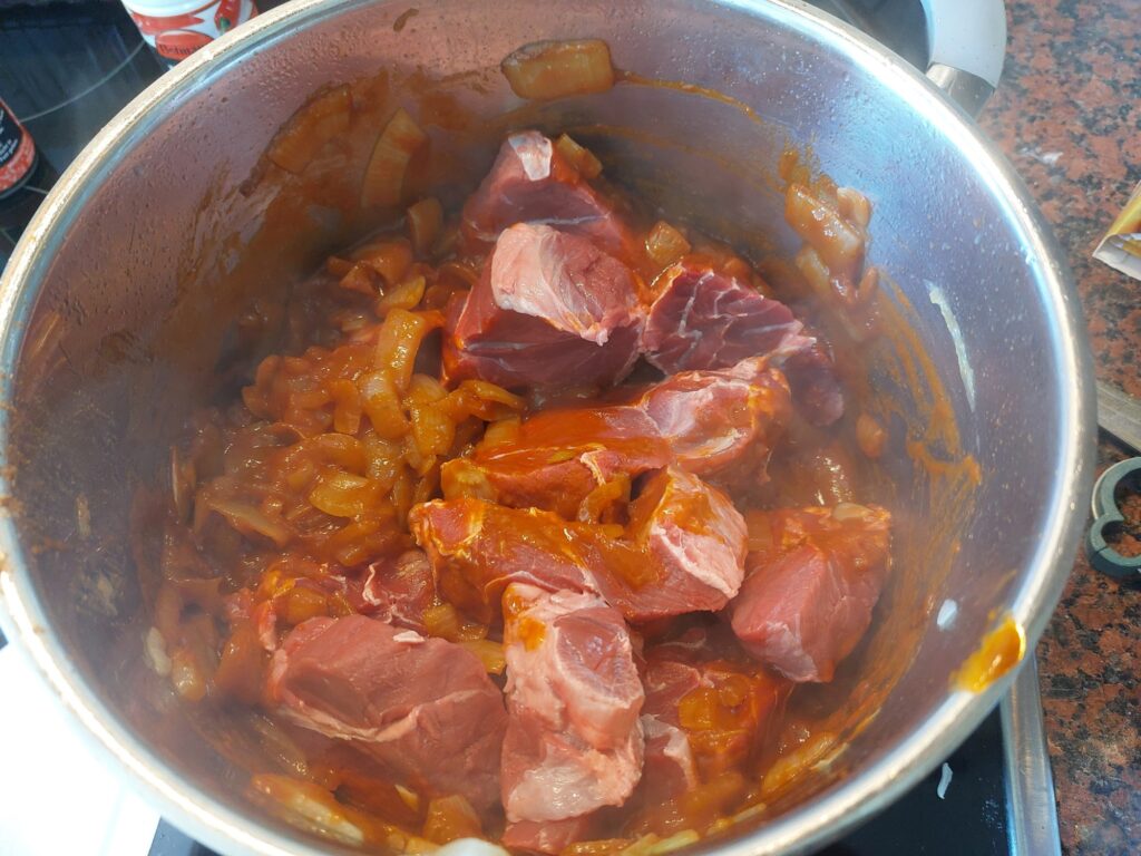 Wadenfleisch dazugegeben