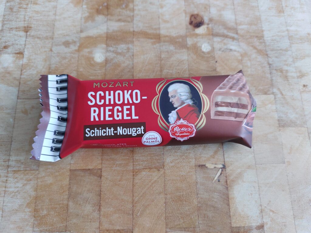 Schoko-Riegel verpackt